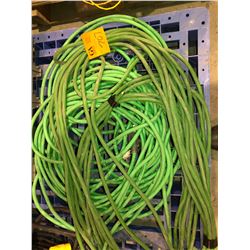 Large lot of Green extension cords