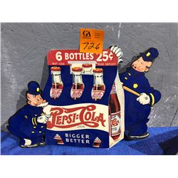 Pepsi sign "6 bottles for 25 cents"