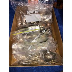 Various lots and box of silver