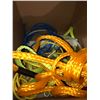 Image 3 : 3 boxes of clamps, Misc. tools, tow ropes, antique wood tools plus misc.