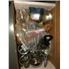 Image 6 : 3 boxes of clamps, Misc. tools, tow ropes, antique wood tools plus misc.