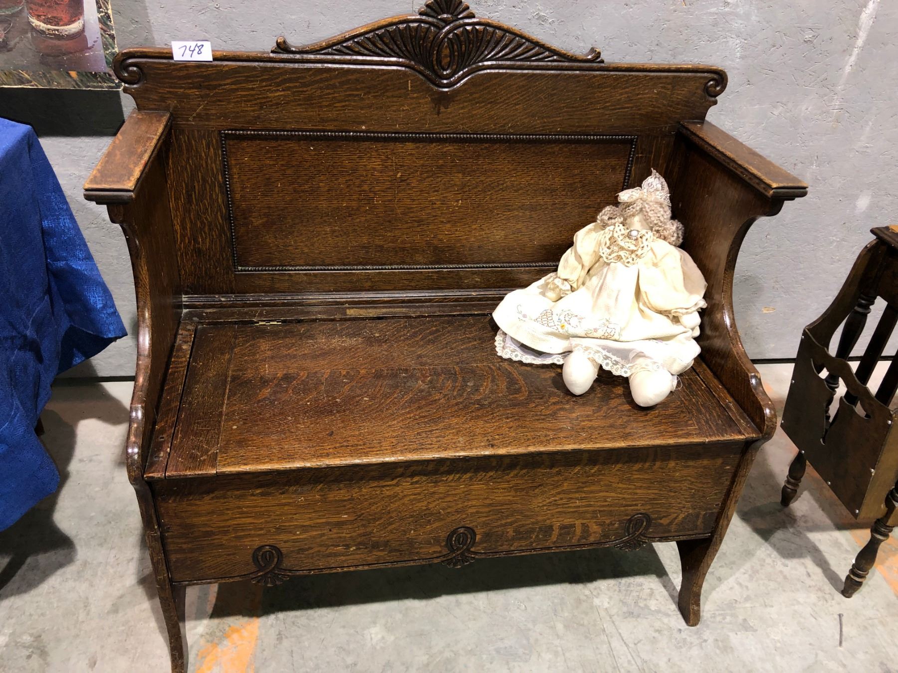 Early 1900s Deacon S Bench With Storage