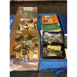 Antique keys, books, antique locks