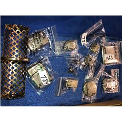 Numerous sterling business card cases, art deco chicago world fair collectible case, sterling billfo