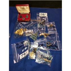 Police pins, Swarovski crystal, Disney pin