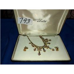 Vintage Estrella earring & necklace set