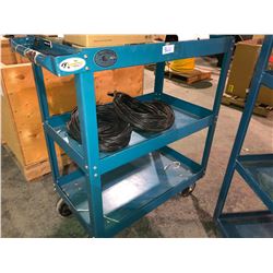 Blue rolling cart