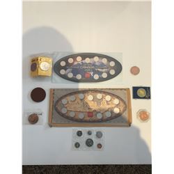 Canadian Mint Collector quarter sets 1999 & 2000, various promotional medallions