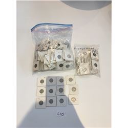 Approx 200 Canadian Nickels 1920s to 1950s, also several 1967 rabbit nickels