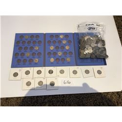 Approx 400 USA nickels & 5 cent pieces, some Buffalo heads from 1910s and various nickels up to 1990