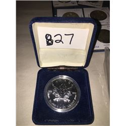 Canadian .999 pure silver one oz coin & case