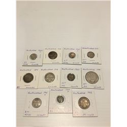 11 coins from Newfoundland