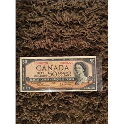Canadian fifty dollar bill 1954