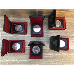 Six Canadian collector coins