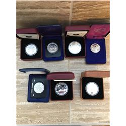 Seven Canadian collector coins