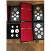 Image 1 : Four proof sets from Royal Canadian Mint, 1986, 1987, 1988 (1967 is missing the quarter)