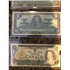 Image 3 : Canadian one dollar bills, two from 1937, five from 1954, 17 from 1967, 1 from 1973