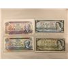 Image 1 : Canadian banknotes, one $5.00 from 1954, two $5.00 from 1979, one $10.00 from 1971, one $20.00 from 