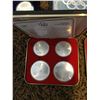 Image 7 : Full series of seven sets of four 1976 Montreal Olympic coins (inserts say these coins are 92.5% sil