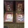 Image 1 : Set of four framed coin & stamp collections, commemorating notable history of the USA West