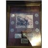 Image 5 : Set of four framed coin & stamp collections, commemorating notable history of the USA West