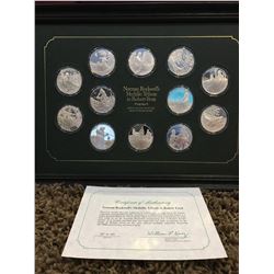 Norman Rockwell Medallic tribute to Robert Frost, commemorative coins in sterling silver