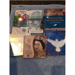 Several Canadian specialty coin sets