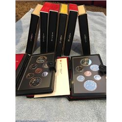 Eight Royal Canadian Mint proof coin sets, 1971, 1972, 1974, 1975, 1976, 1977, 1978, 1979