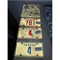 5 Sask motorbike plates