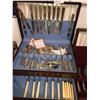 Image 1 : Beautiful Sheffield fine dinnerware set with steak/knives