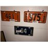 Image 1 : 3 Sask Motorcycle plates, 1950, 1963, 1962