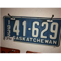 1932 Sask Plate