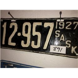 1927 Sask Plate