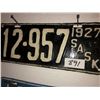 Image 1 : 1927 Sask Plate