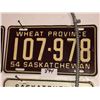 Image 1 : 2 - 1954 Sask Plates
