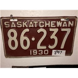 2 - 1930 Sask Plates