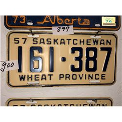 4 - 1957 Sask Plates