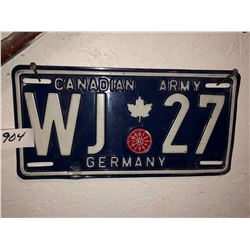 Canadian army /West Germany Plate