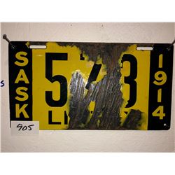 Porcelain Sask 1914 Plate