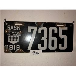 Porcelain Sask 1919 Plate