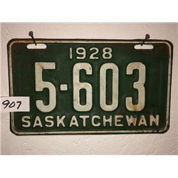 1928 Sask Plate