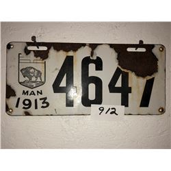 1913 Manitoba porcelain plate