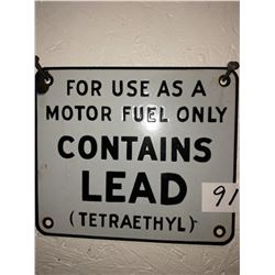 Old Large "Stop" sign plus lead fuel plate