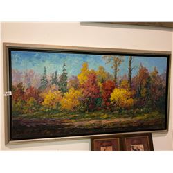 Artwork George Buytendorp Autumn scene oil on canvas 24"x48"