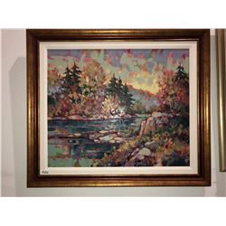 Yvon Breton "Pays De Mervielles" oil on canvas 30"x36"