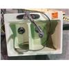 Image 1 : Blanco double sink with Moen tap set, composite