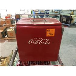 Coke picnic cooler - collectible metal 1950s