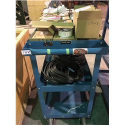 HD Blue mobile Audio Visual or parts cart