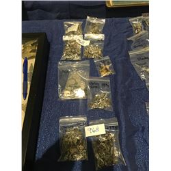 Approx 200 silver charms, huge assortment of sports, faith, nature & hobbies