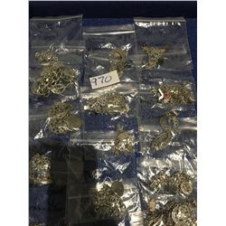 Approx 25 silver charm bracelets, many have several charms